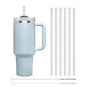 HÅLM glass straw 12inch Stanley 40oz fit offers seamless, taste-neutral sipping.