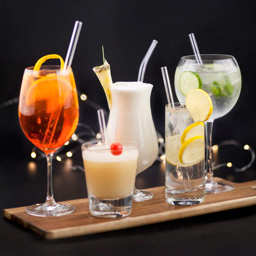 HALM 6-inch straw close-up, sturdy and reusable, dishwasher-safe.