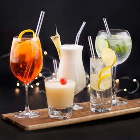 HALM 6-inch straw close-up, sturdy and reusable, dishwasher-safe.