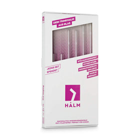 HALM 8-inch glass straw in cocktail, smooth taste.