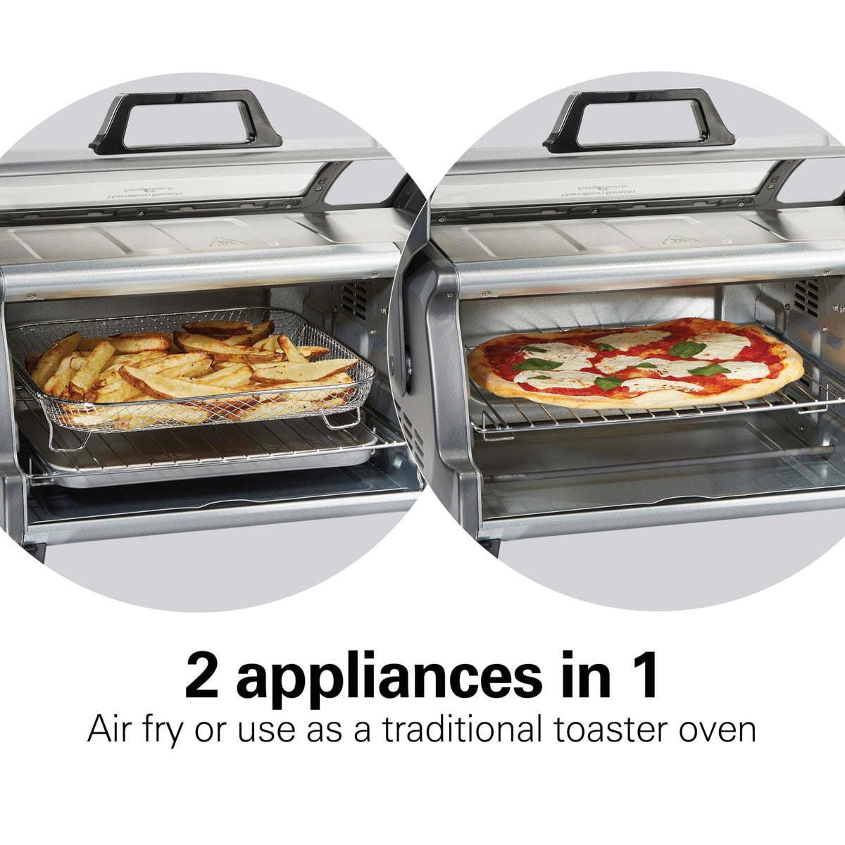 Hamilton Beach 1400 watts power delivers quick preheats and efficient cooking