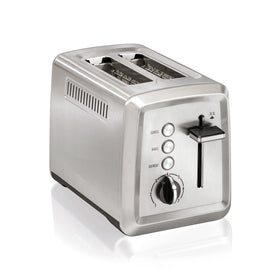 Hamilton Beach 2-slice toaster with extra-wide slots eases thicker bread toasting.