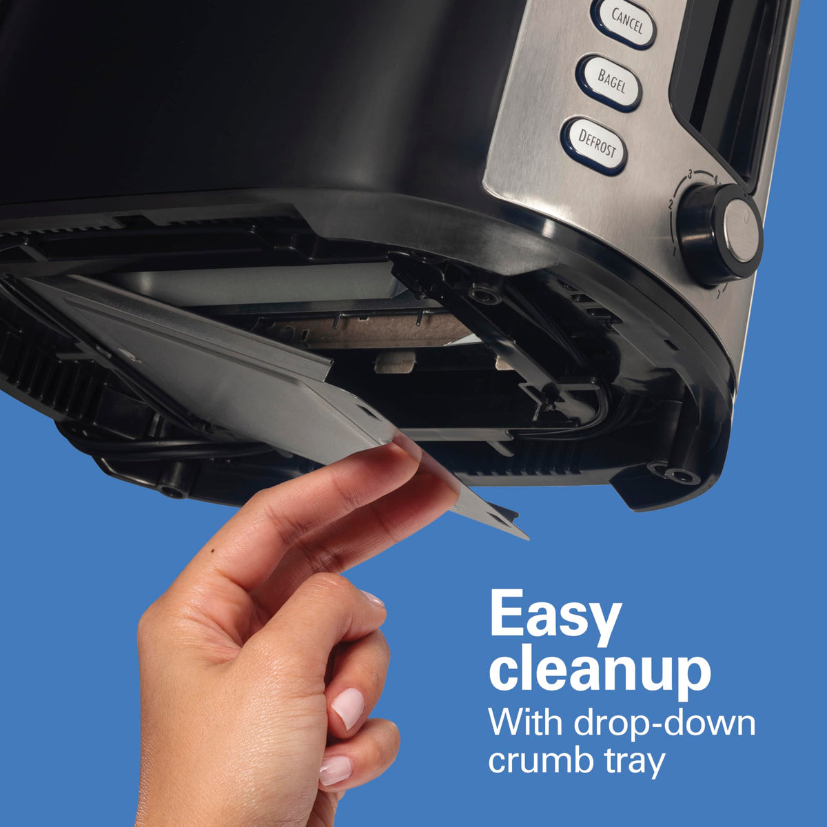 Hamilton Beach 22633 toast boost lifts slices for easy removal