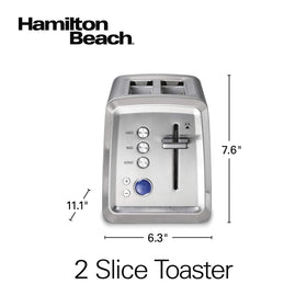 Hamilton Beach 22796 slide-out-crumb-tray for quick cleanup after toasting.