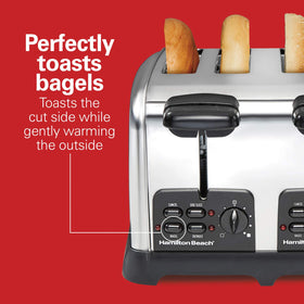 Hamilton Beach 24782 defrost setting handles frozen breads for better texture.