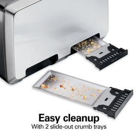 Hamilton Beach 24798 slide-out crumb-tray simplifies cleanup after breakfast