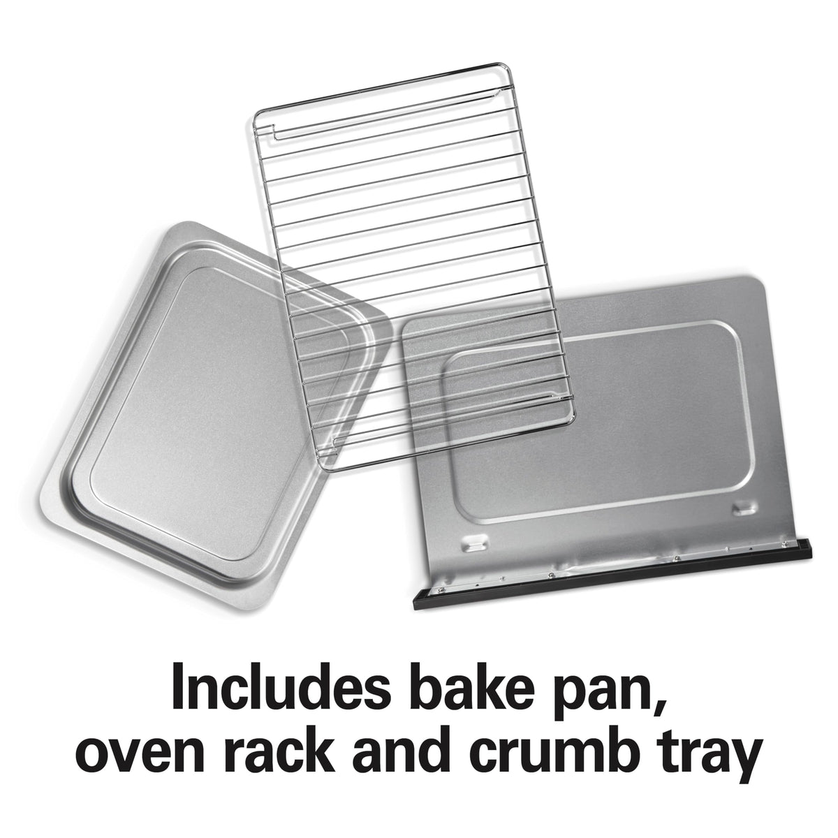 Hamilton Beach 31156-accessories-bake-pan-and-rack supports ready-to-use cooking setups.
