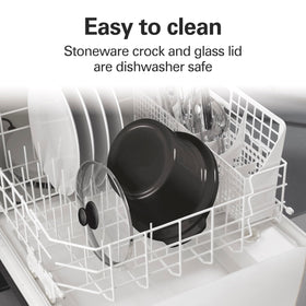 Hamilton Beach 33443 stoneware crock showcases versatile cooking capacity