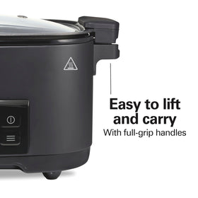 Hamilton Beach 33604 keep-warm auto-switch ensuring meals stay ready to serve.