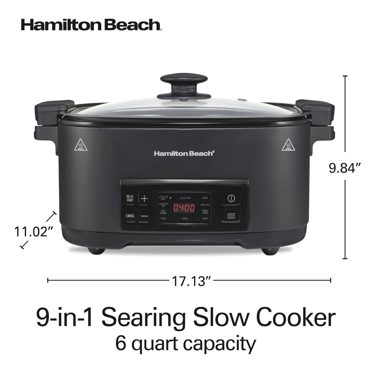 Hamilton Beach 33604 roasting-steaming rack used for even tender meat.