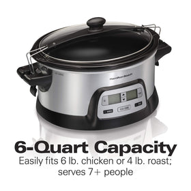 Hamilton Beach 33861 6 quart oval crock ready to roast a chicken