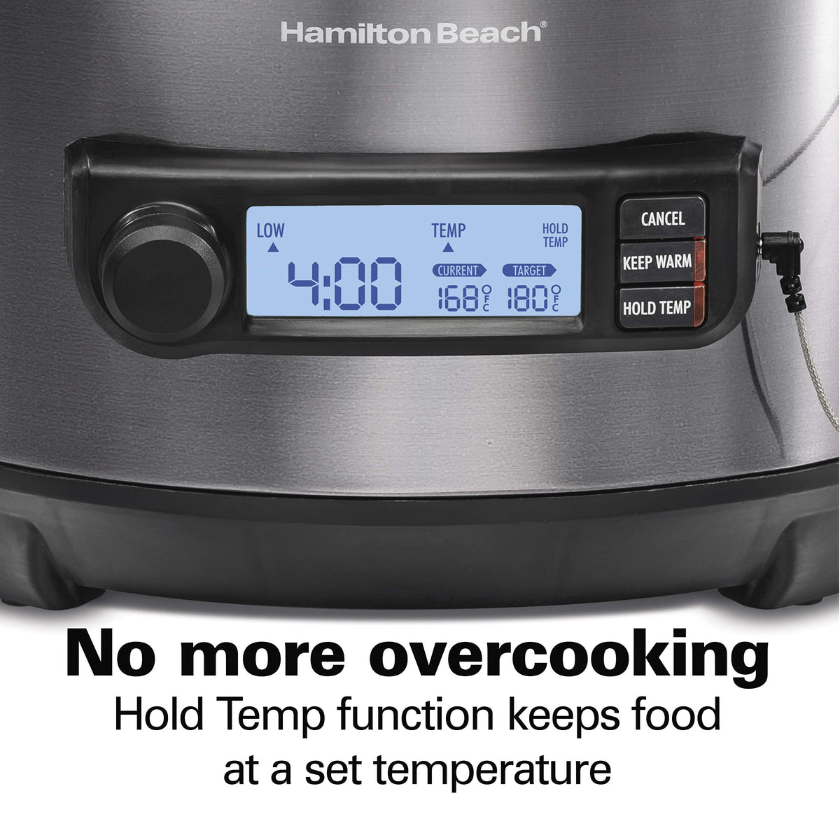 Hamilton Beach 33866 digital countdown timer helps plan meals.