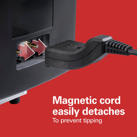 Hamilton Beach 35032 magnetic cord detaches to prevent tipping.
