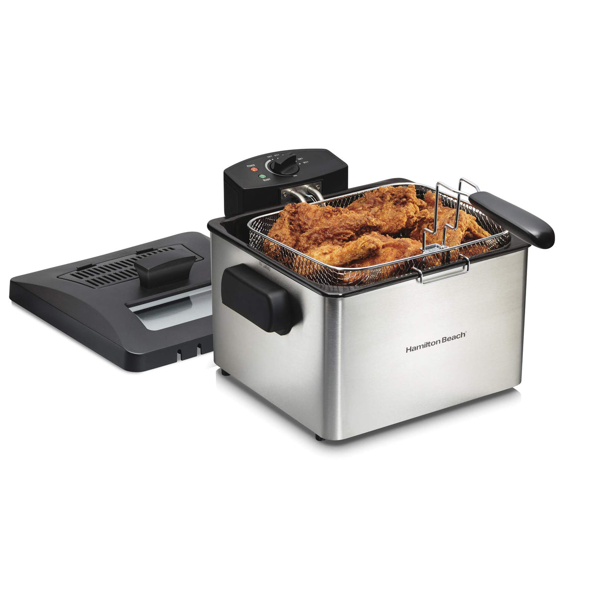 Hamilton Beach 35042 deep fryer basket for large-batch frying at home.