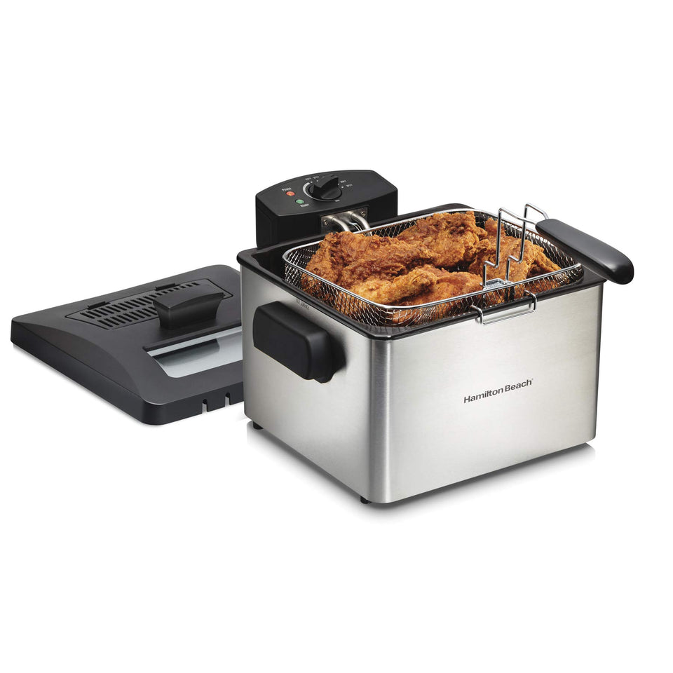 Hamilton Beach 35042 deep fryer basket for large-batch frying at home.
