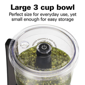 Hamilton Beach 3-Cup Chopper blades, stainless steel, cut onions and herbs evenly.