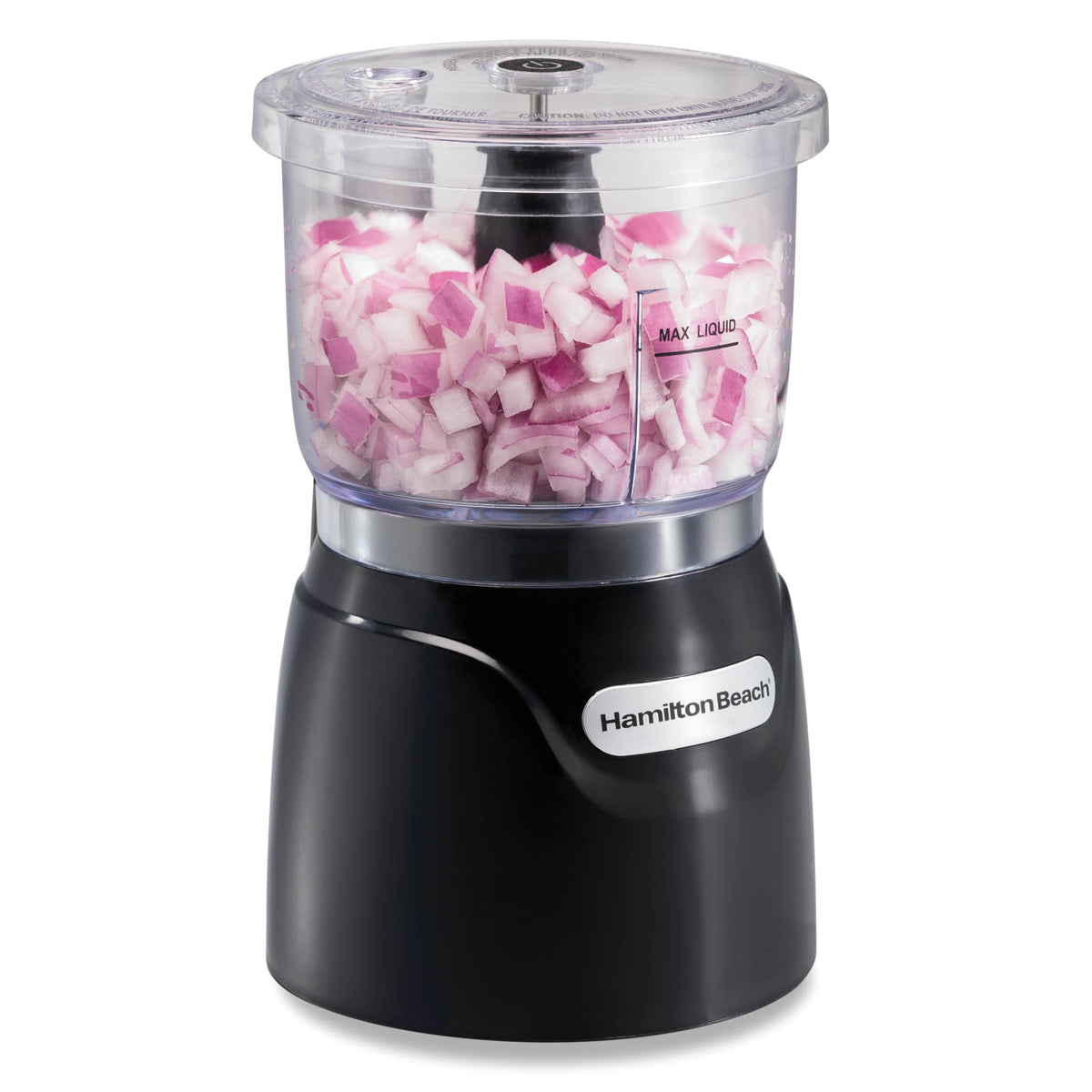 Hamilton Beach 3-Cup Chopper bowl for quick, compact veggie prep.