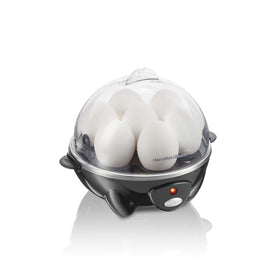 Hamilton Beach 3-in-1 egg cooker with seven-egg capacity for quick breakfasts.