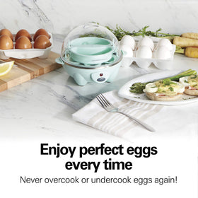 Hamilton Beach 3-in-1 egg cooker hard-boiled eggs prepared for consistent texture