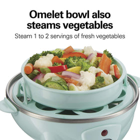 Hamilton Beach 3-in-1 egg cooker omelet bowl steams vegetables