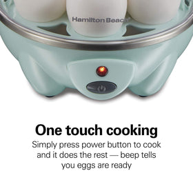 Hamilton Beach 3-in-1 egg cooker poached eggs in cups with neat presentation