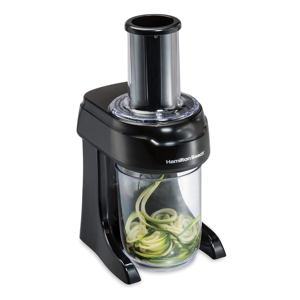 Hamilton Beach 3-in-1 spiralizer spaghetti cone creates noodle-like veggie strands for quick meals