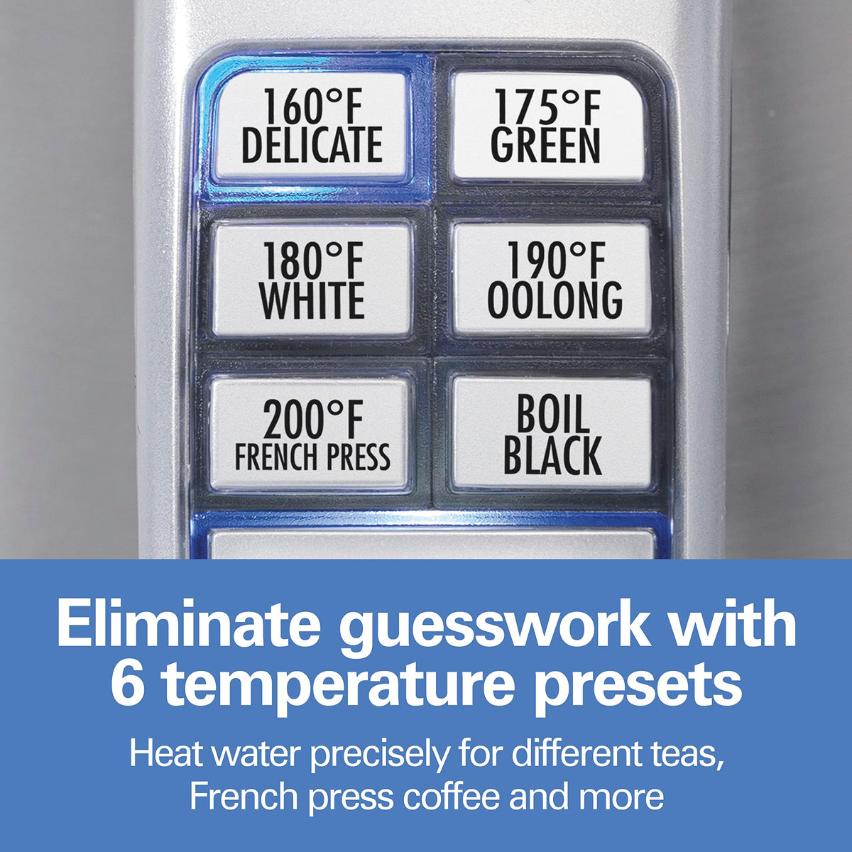 Hamilton Beach 41020R temperature presets for precise tea and coffee brewing