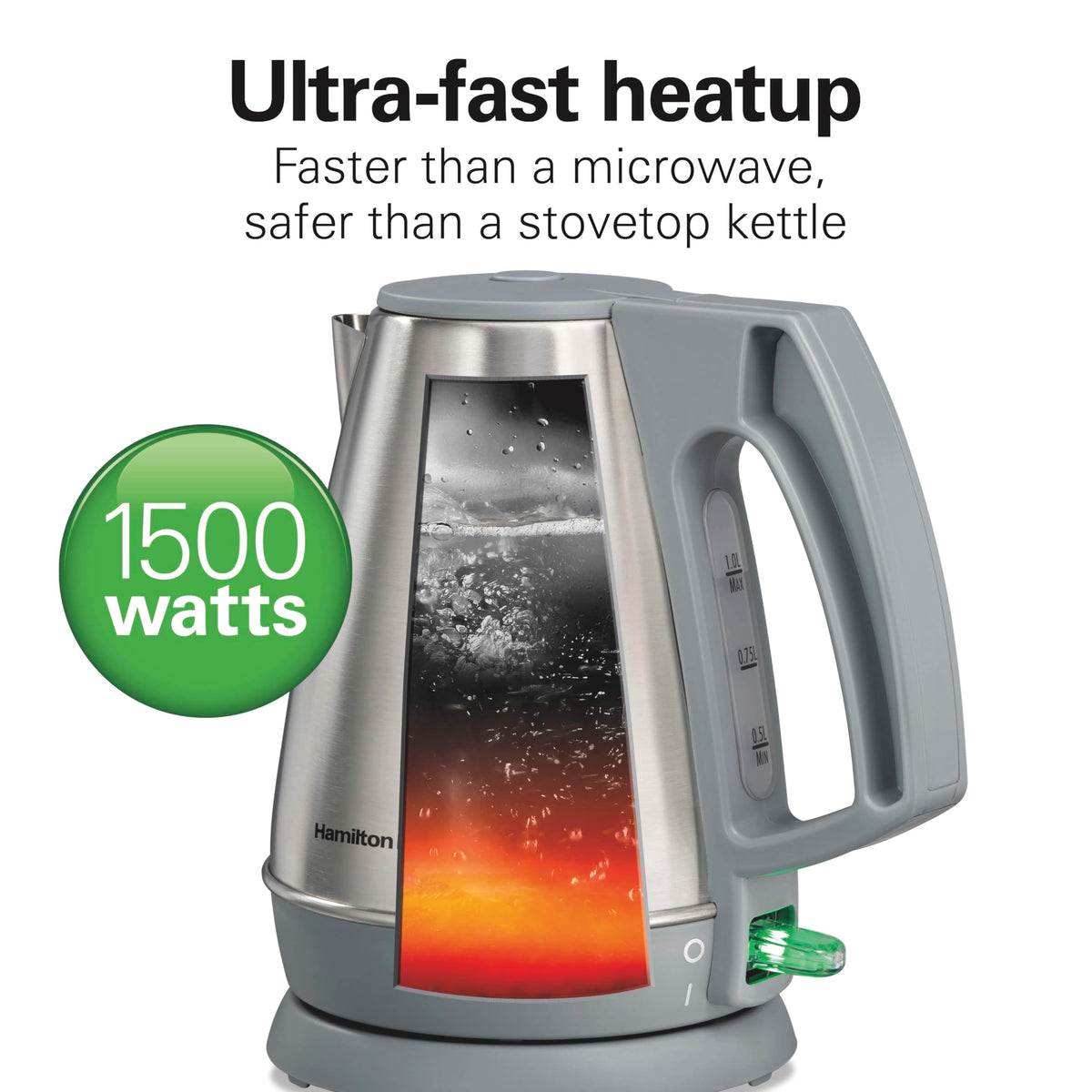 Hamilton Beach 41065 1 liter cap allows precise filling