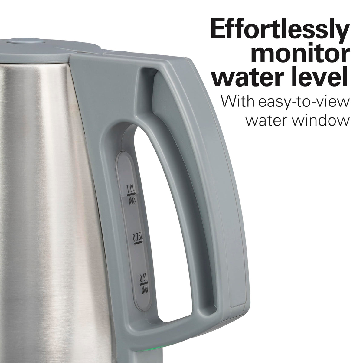 Hamilton Beach 41065 cordless kettle on counter for easy serving