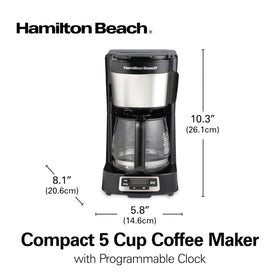 Hamilton Beach 46111 700-watt performance powers efficient daily brewing.
