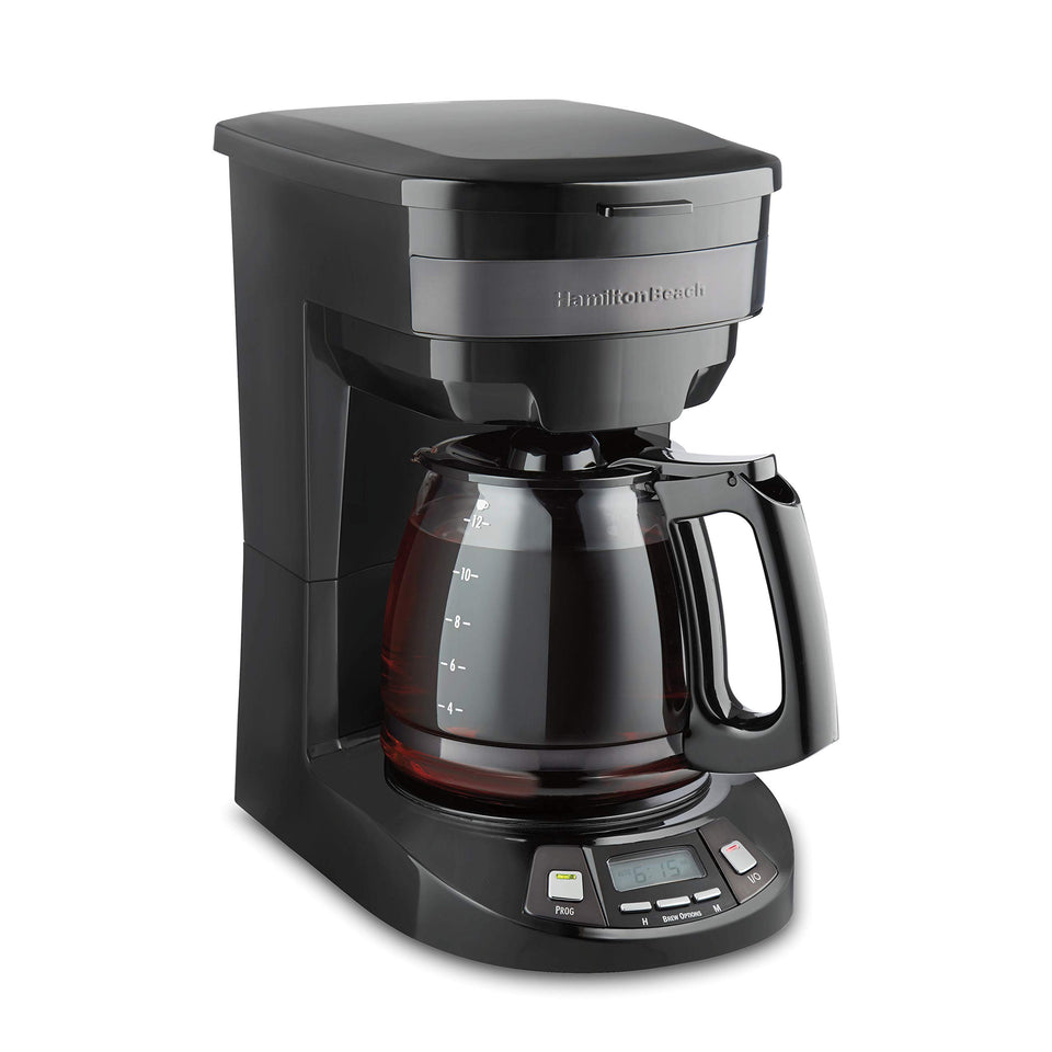 Hamilton Beach 46293J showing the 12-cup capacity for larger batches.