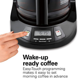Hamilton Beach 46293J automatic pause & pour lets you grab a cup mid-brew.
