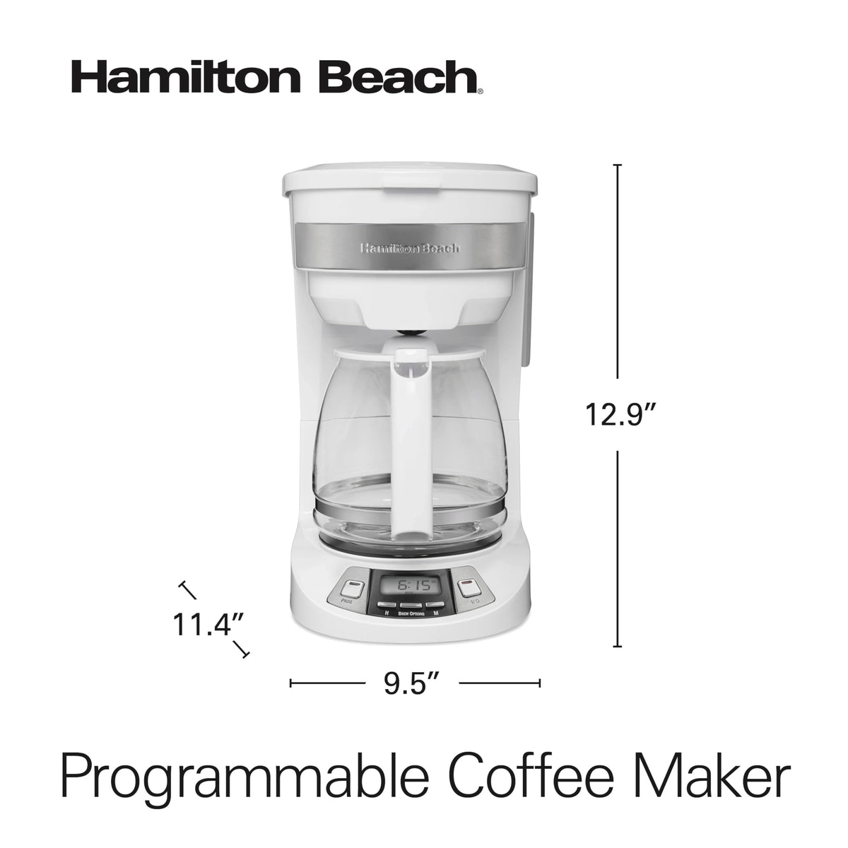 Hamilton Beach 46294J dishwasher-safe brew basket for easy cleanup