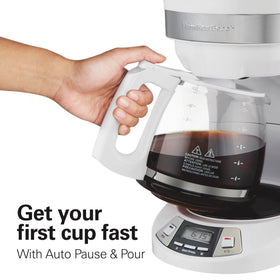 Hamilton Beach 46294J glass carafe keeps coffee hot after brewing