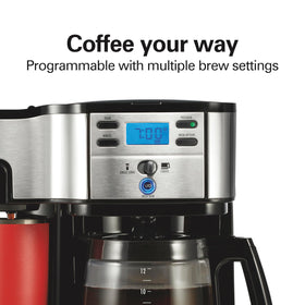 Hamilton Beach 49980RG AutoPause feature enables quick cup mid-brew