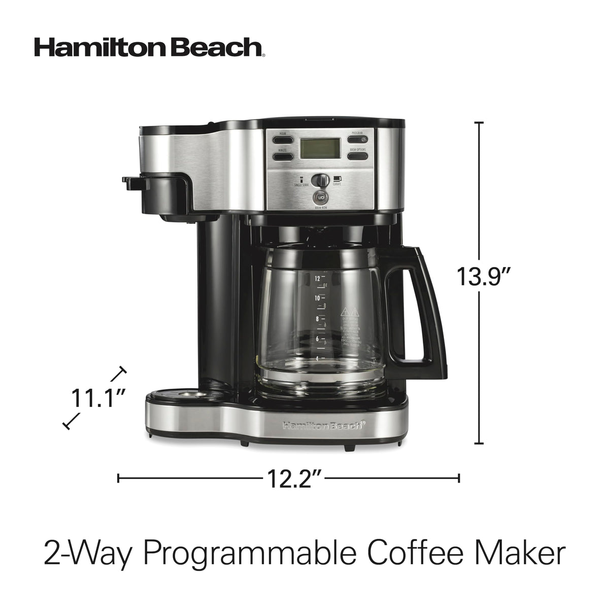 Hamilton Beach 49980RG kitchen setup shows compact, stylish appliance