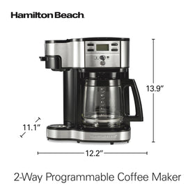 Hamilton Beach 49980RG kitchen setup shows compact, stylish appliance