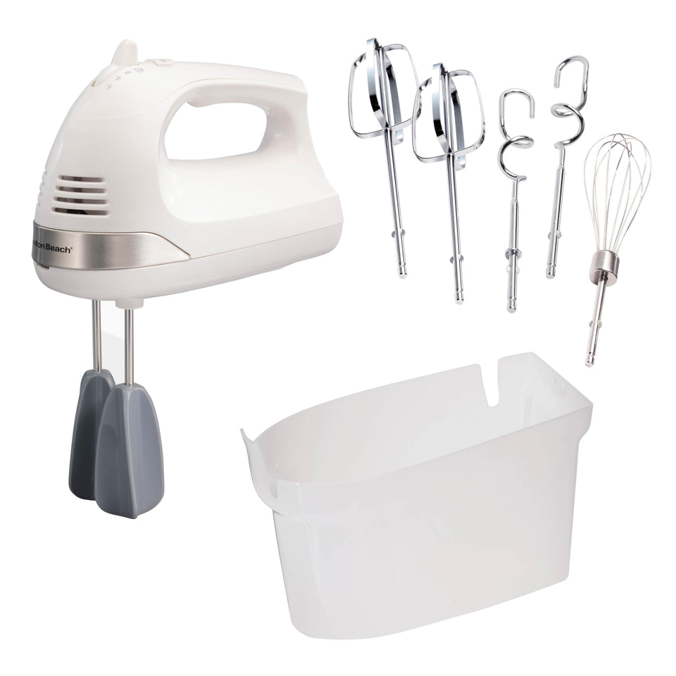 Hamilton Beach 6-speed hand mixer for versatile batter mixing.