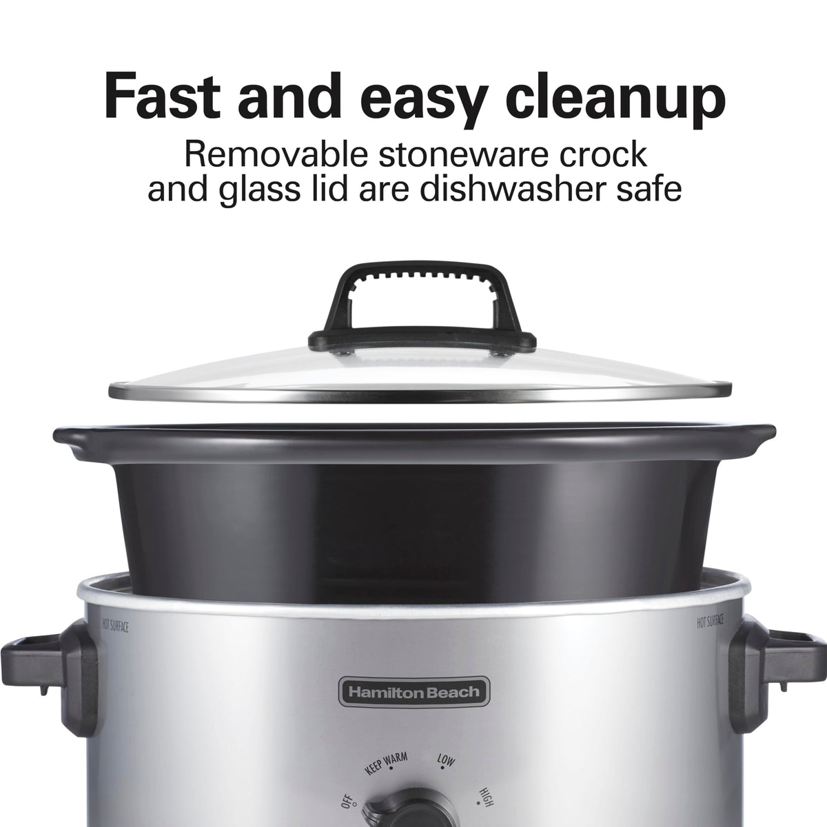 Sturdy full-grip handles enable easy transport to table or potlucks