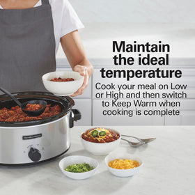 Serving-ready slow cooker with generous portions ideal for family gatherings
