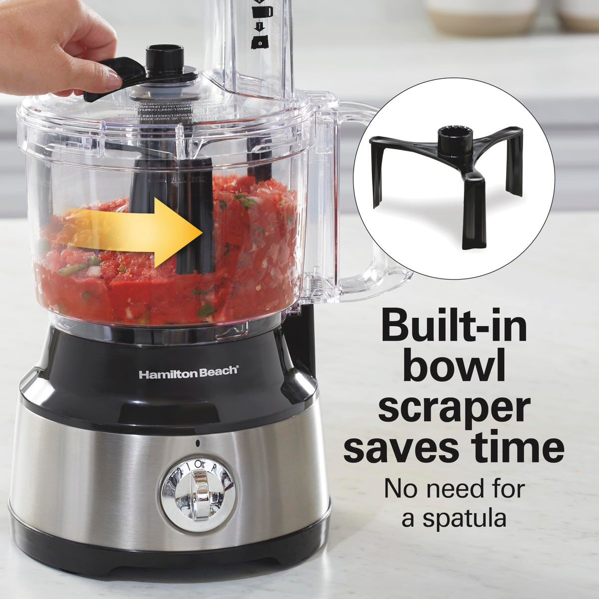 Hamilton Beach 70730 slicing-disc precision for vegetable slicing.
