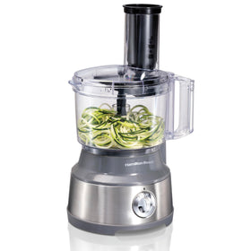 Hamilton Beach 70735 spiralizer blades create fresh veggie ribbons for vibrant salads.