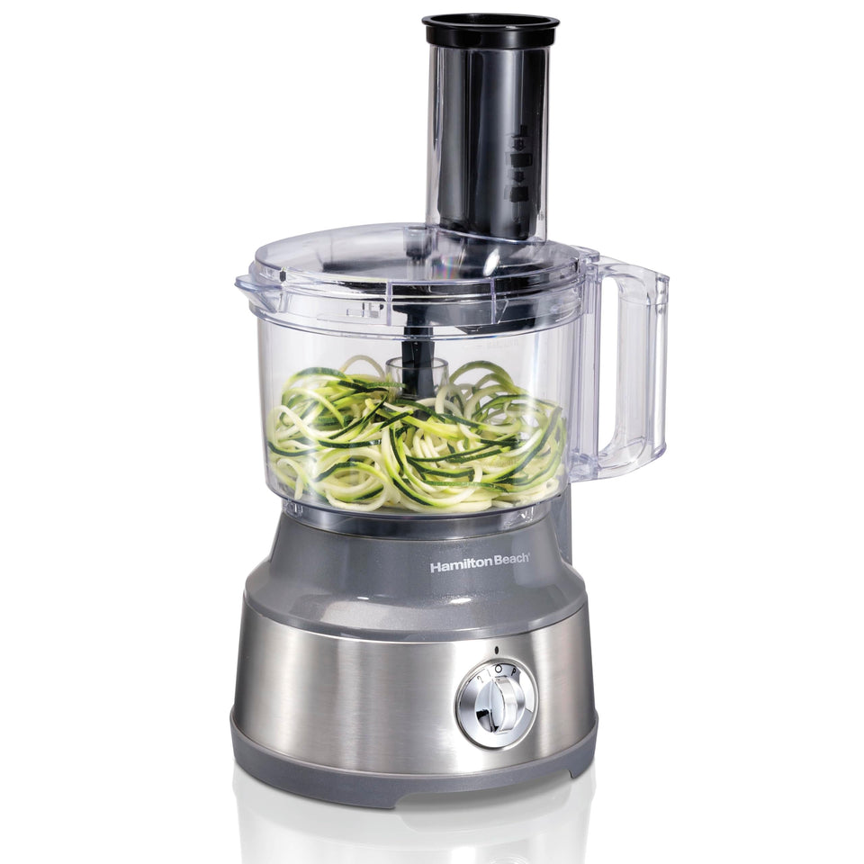Hamilton Beach 70735 spiralizer blades create fresh veggie ribbons for vibrant salads.