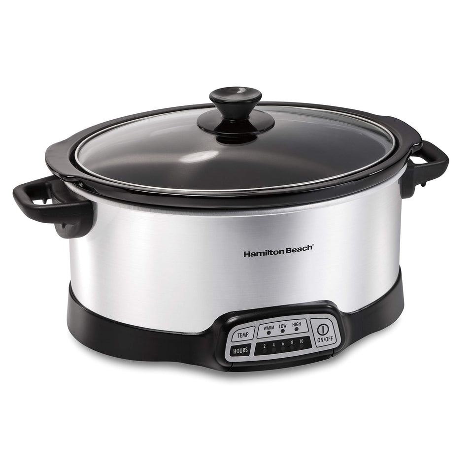 Hamilton Beach 7qt slow cooker crock with removable stoneware for easy cleaning