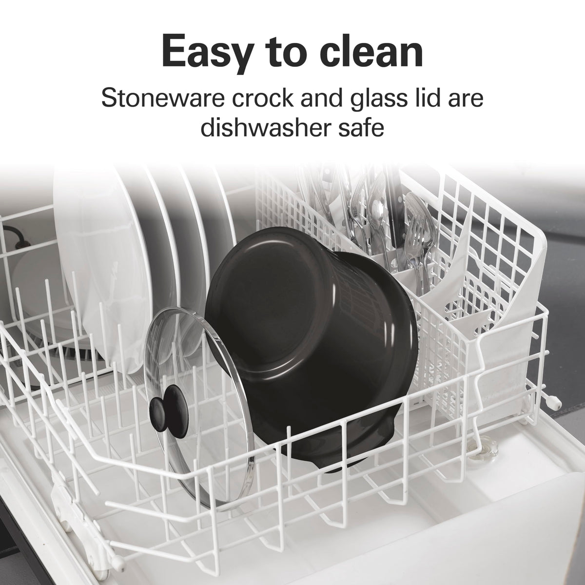 Hamilton Beach 7qt slow cooker dishwasher-safe stoneware cleans up easily