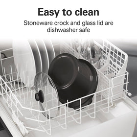 Hamilton Beach 7qt slow cooker dishwasher-safe stoneware cleans up easily