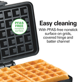 Non-stick PFAS-free plates enable easy release and cleanup