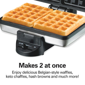 Shade control on Hamilton Beach waffle maker for perfect browning