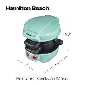 Hamilton Beach versatile with English muffins, croissants, and mini waffles