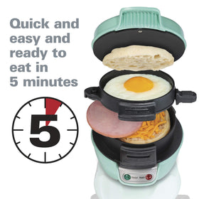 Hamilton Beach egg cooker ring shaping eggs for tidy sandwiches